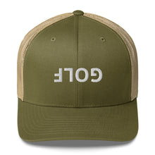 Upside Down Golf Trucker Cap - White Logo by LXIX GOLF CLUB — view 12