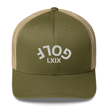 Upside Down LXIX Golf Arch Trucker Cap by LXIX GOLF CLUB — view 18