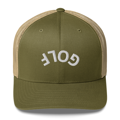 Upside Down Golf Arch Trucker Cap by LXIX GOLF CLUB — view 18