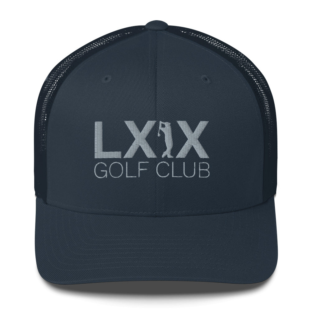 Swinger Logo Trucker Cap - Gray Logo by LXIX GOLF CLUB — view 3