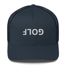 Upside Down Golf Trucker Cap - White Logo by LXIX GOLF CLUB