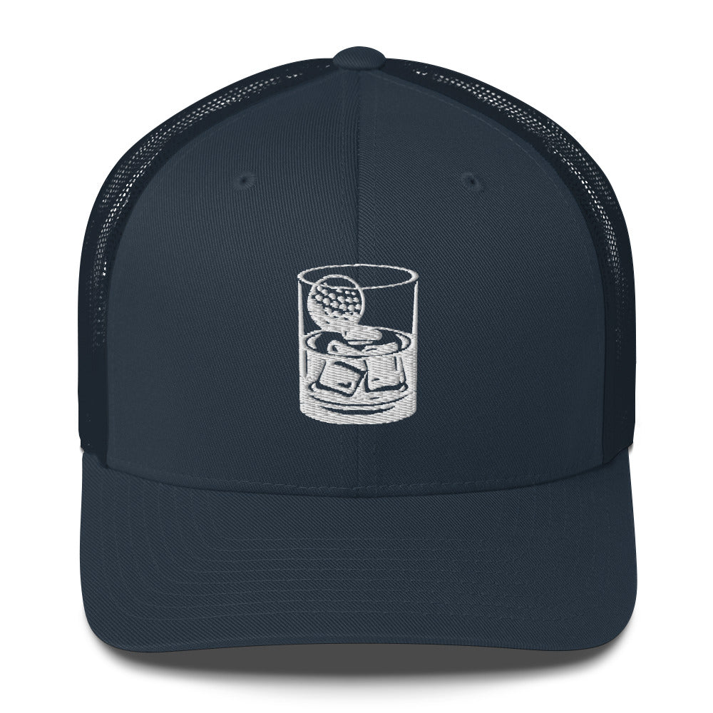 Whiskey Glass Trucker Cap by LXIX GOLF CLUB