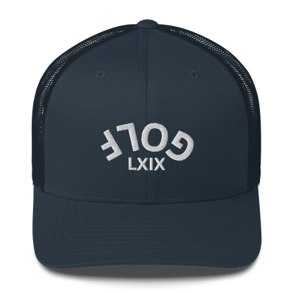 Upside Down LXIX Golf Arch Trucker Cap by LXIX GOLF CLUB — view 4