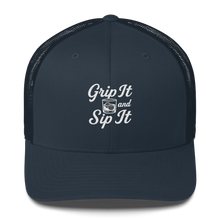 Grip It and Sip It Golf Trucker Hat by LXIX GOLF CLUB