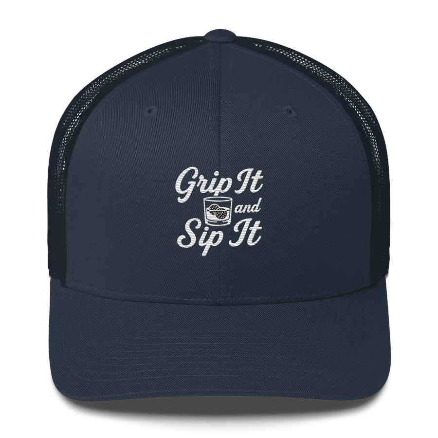 Grip It and Sip It Golf Trucker Hat