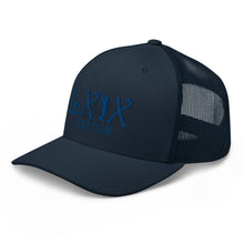 Curve Logo Trucker Cap - Blue Logo by LXIX GOLF CLUB — view 17