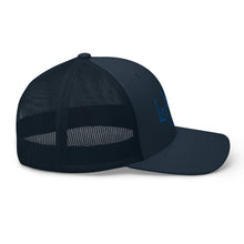 Curve Logo Trucker Cap - Blue Logo by LXIX GOLF CLUB — view 18