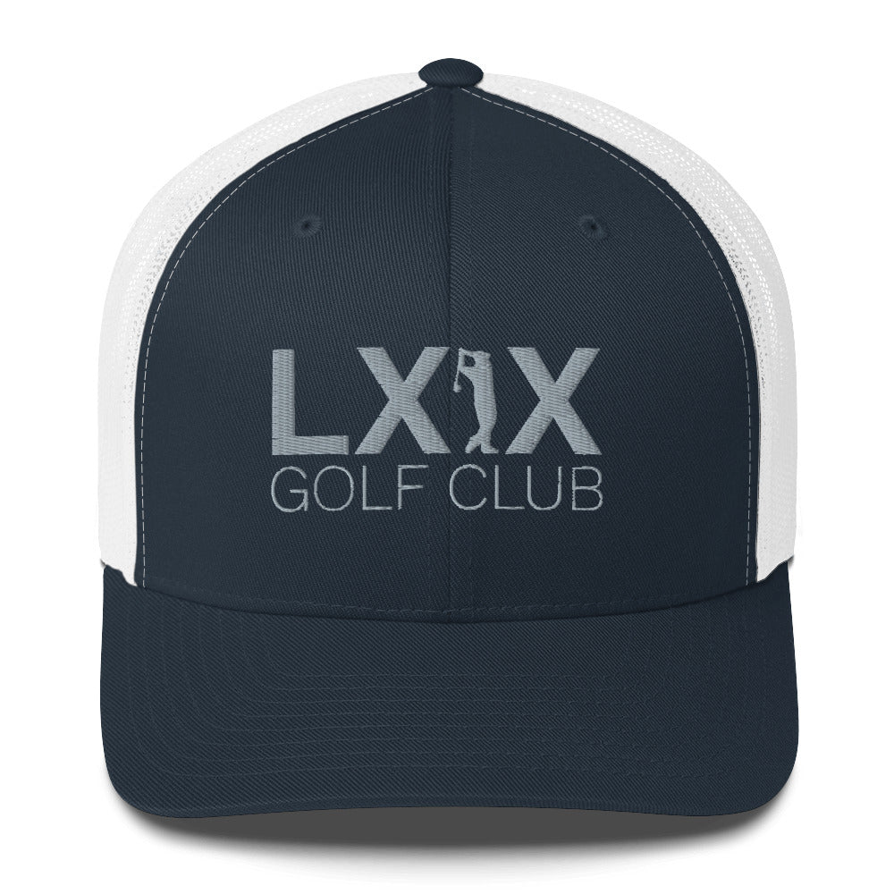 Swinger Logo Trucker Cap - Gray Logo by LXIX GOLF CLUB — view 4