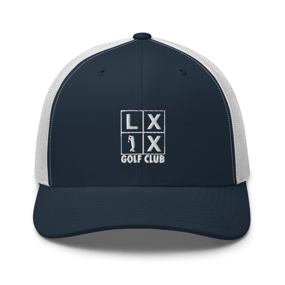Four Box Logo Trucker Cap - White Logo by LXIX GOLF CLUB — view 19