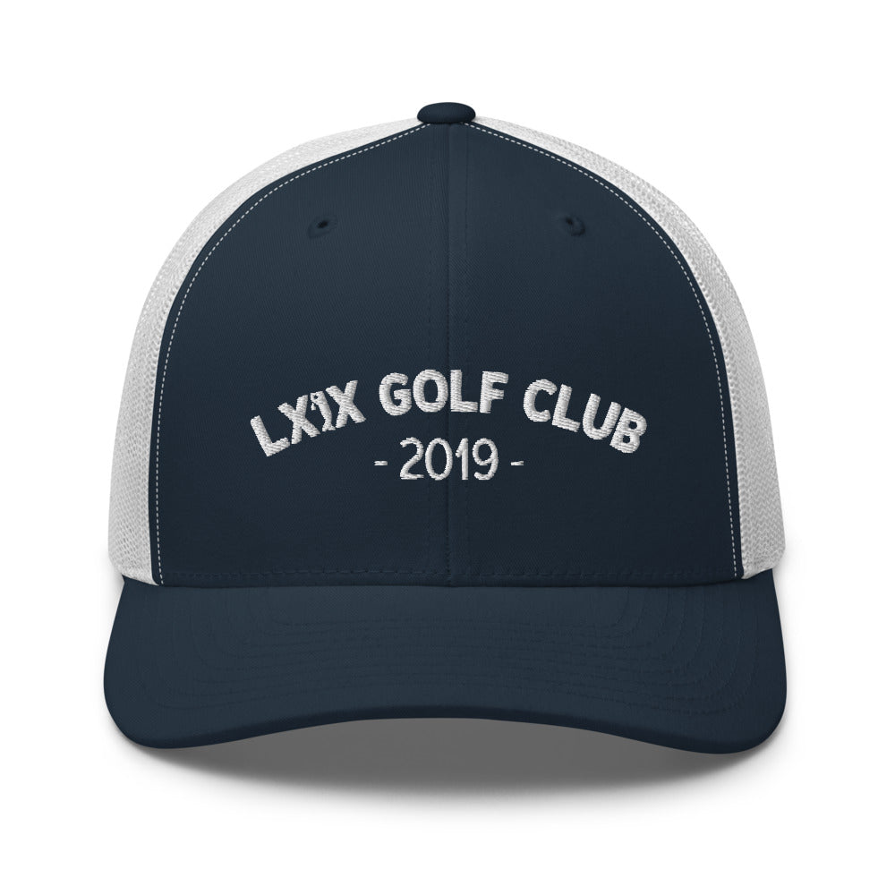 Arch Logo Trucker Cap - White Logo by LXIX GOLF CLUB — view 19