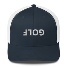 Upside Down Golf Trucker Cap - White Logo by LXIX GOLF CLUB — view 4