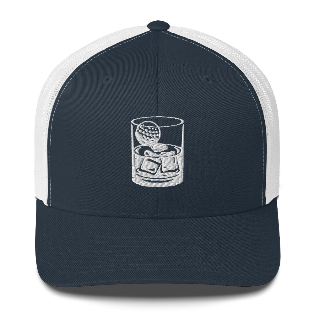 Whiskey Glass Trucker Cap by LXIX GOLF CLUB — view 4