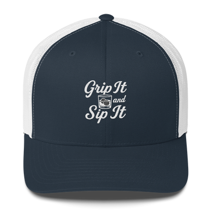 Grip It and Sip It Golf Trucker Hat by LXIX GOLF CLUB — view 4