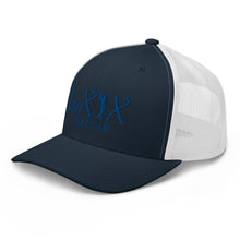 Curve Logo Trucker Cap - Blue Logo by LXIX GOLF CLUB — view 23