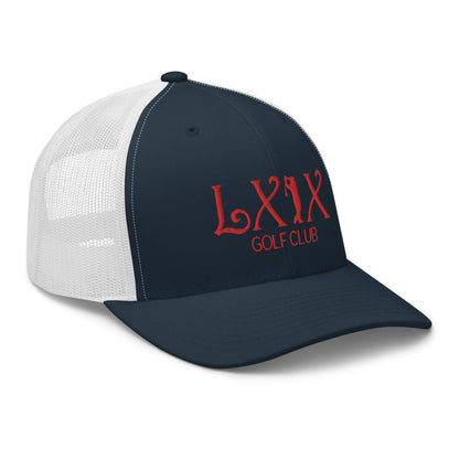 Curve Logo Trucker Cap - Red Logo by LXIX GOLF CLUB — view 24