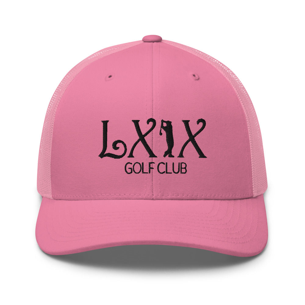 Curve Logo Trucker Cap - Black Logo by LXIX GOLF CLUB — view 43