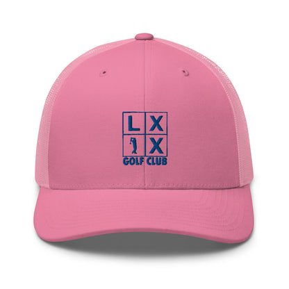 Four Box Logo Trucker Cap - Blue Logo by LXIX GOLF CLUB — view 31