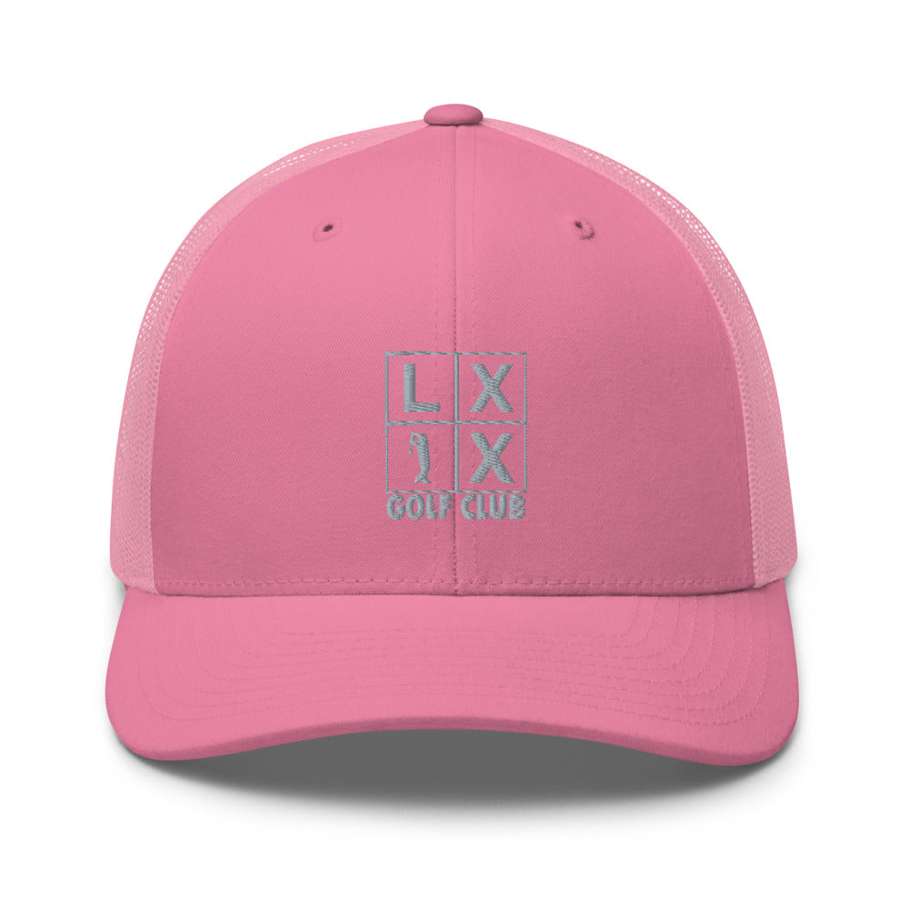 Four Box Logo Trucker Cap - Gray Logo by LXIX GOLF CLUB — view 31