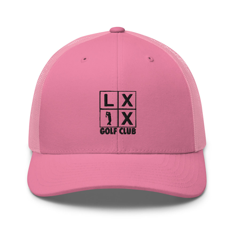 Four Box Logo Trucker Cap - Black Logo by LXIX GOLF CLUB — view 30
