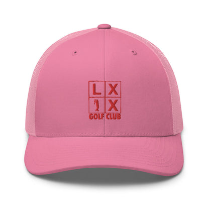 Four Box Logo Trucker Cap - Red Logo by LXIX GOLF CLUB — view 31