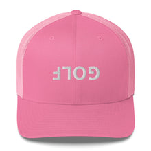 Upside Down Golf Trucker Cap - White Logo by LXIX GOLF CLUB — view 9