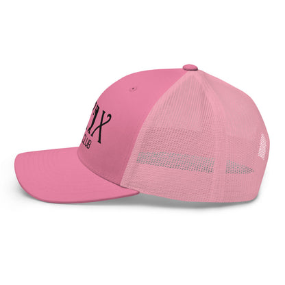 Curve Logo Trucker Cap - Black Logo by LXIX GOLF CLUB — view 45