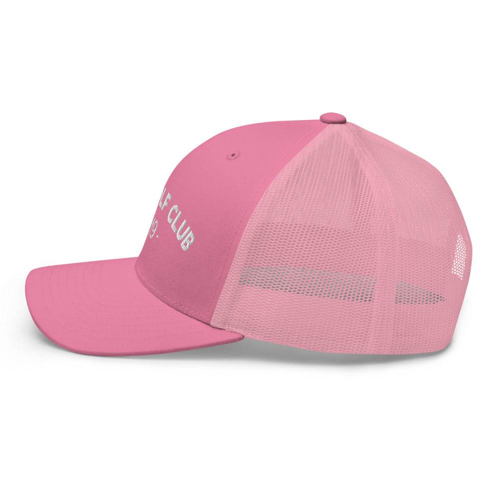 Arch Logo Trucker Cap - White Logo by LXIX GOLF CLUB — view 33