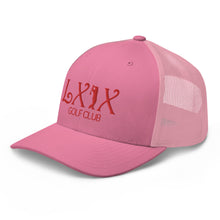 Curve Logo Trucker Cap - Red Logo by LXIX GOLF CLUB — view 46