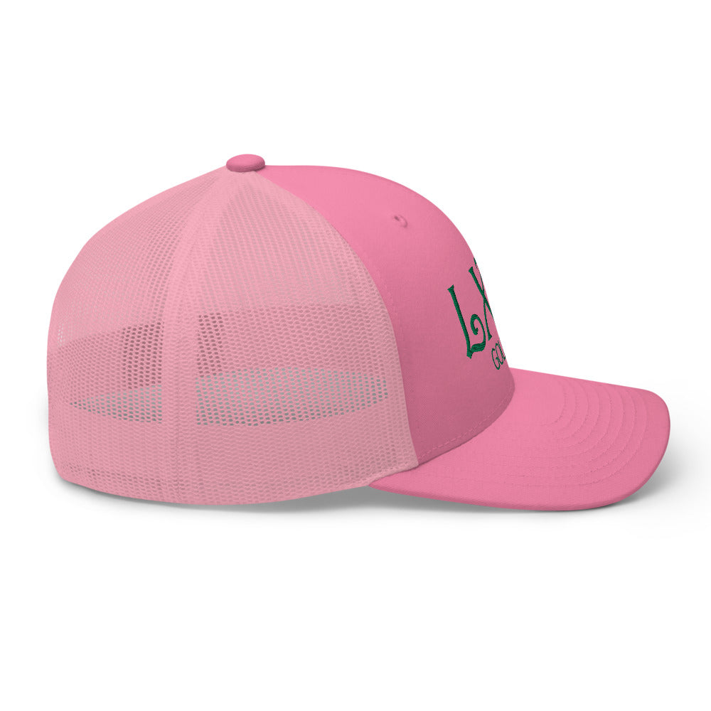 Curve Logo Trucker Cap - Green Logo by LXIX GOLF CLUB — view 47