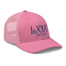 Curve Logo Trucker Cap - Blue Logo by LXIX GOLF CLUB — view 49