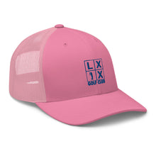 Four Box Logo Trucker Cap - Blue Logo by LXIX GOLF CLUB — view 36