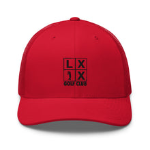 Four Box Logo Trucker Cap - Black Logo by LXIX GOLF CLUB