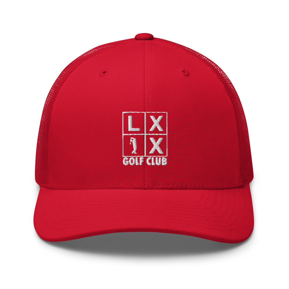 Four Box Logo Trucker Cap - White Logo by LXIX GOLF CLUB — view 25