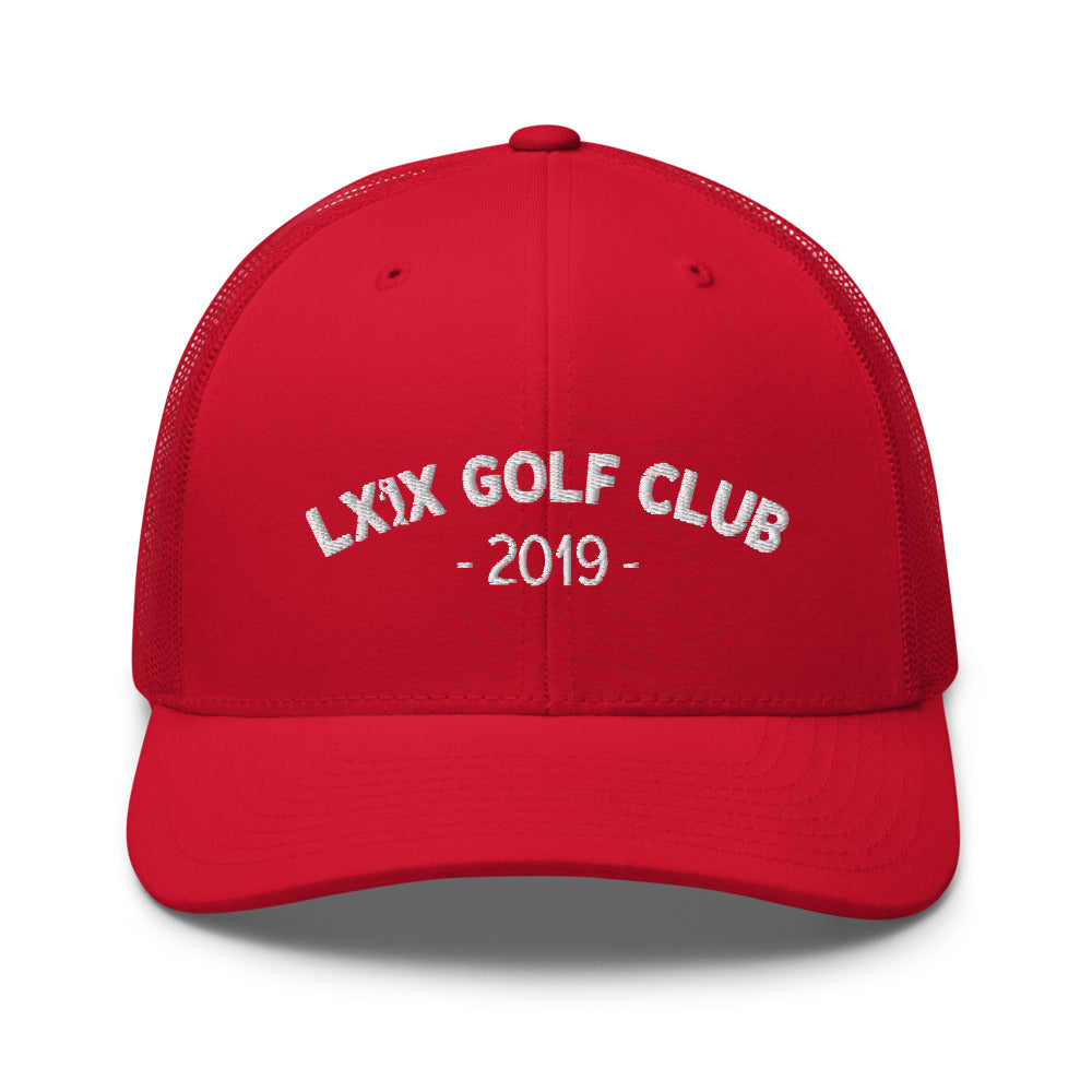 Arch Logo Trucker Cap - White Logo by LXIX GOLF CLUB — view 25