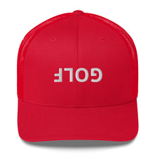 Upside Down Golf Trucker Cap - White Logo by LXIX GOLF CLUB — view 6
