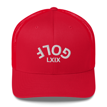 Upside Down LXIX Golf Arch Trucker Cap by LXIX GOLF CLUB — view 8