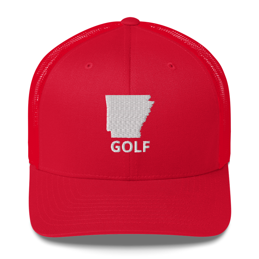 Arkansas Golf Trucker Cap