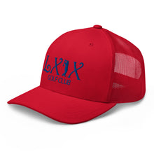 Curve Logo Trucker Cap - Blue Logo by LXIX GOLF CLUB — view 29