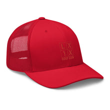 Four Box Logo Trucker Cap - Red Logo by LXIX GOLF CLUB — view 30