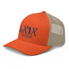 Curve Logo Trucker Cap - Blue Logo by LXIX GOLF CLUB — view 41