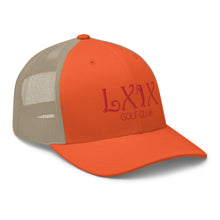 Curve Logo Trucker Cap - Red Logo by LXIX GOLF CLUB — view 42