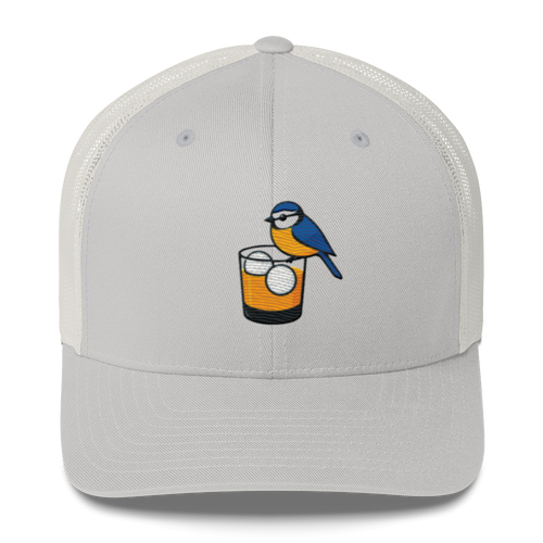 Birdie Juice Golf Trucker Hat (Silver/Charcoal/Green) by LXIX GOLF CLUB