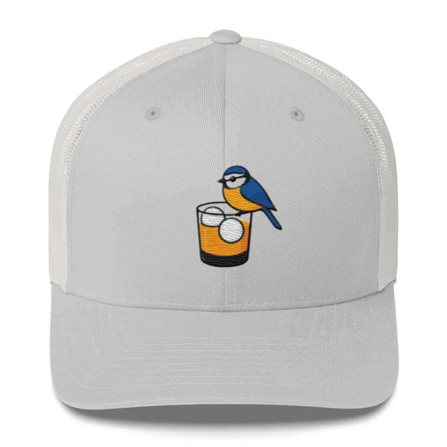 Birdie Juice Golf Trucker Hat (Silver/Charcoal/Green)