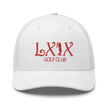 Curve Logo Trucker Cap - Red Logo by LXIX GOLF CLUB — view 55