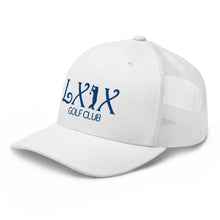 Curve Logo Trucker Cap - Blue Logo by LXIX GOLF CLUB — view 58
