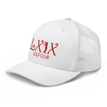 Curve Logo Trucker Cap - Red Logo by LXIX GOLF CLUB — view 58
