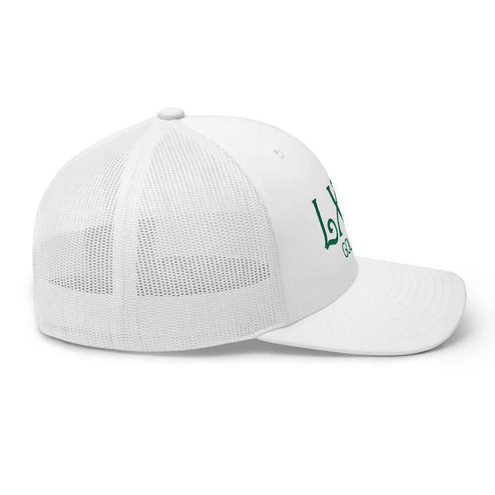 Curve Logo Trucker Cap - Green Logo by LXIX GOLF CLUB — view 59