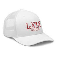 Curve Logo Trucker Cap - Red Logo by LXIX GOLF CLUB — view 60