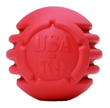 USA-K9 Stars and Stripes Rubber Dog Toy | K9 Handler Reward Toy | Red | USA Made