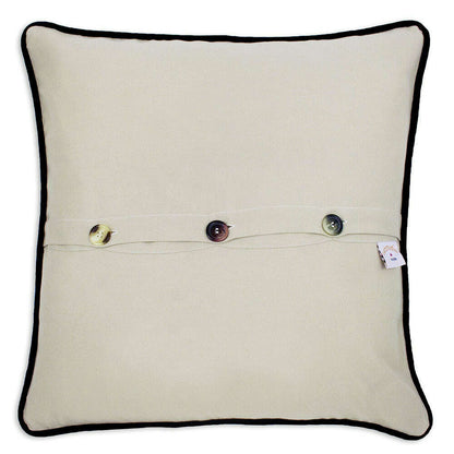 St. Louis Hand-Embroidered Pillow by CatStudio